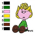 Snoopy Sally Brown 03 Embroidery Design